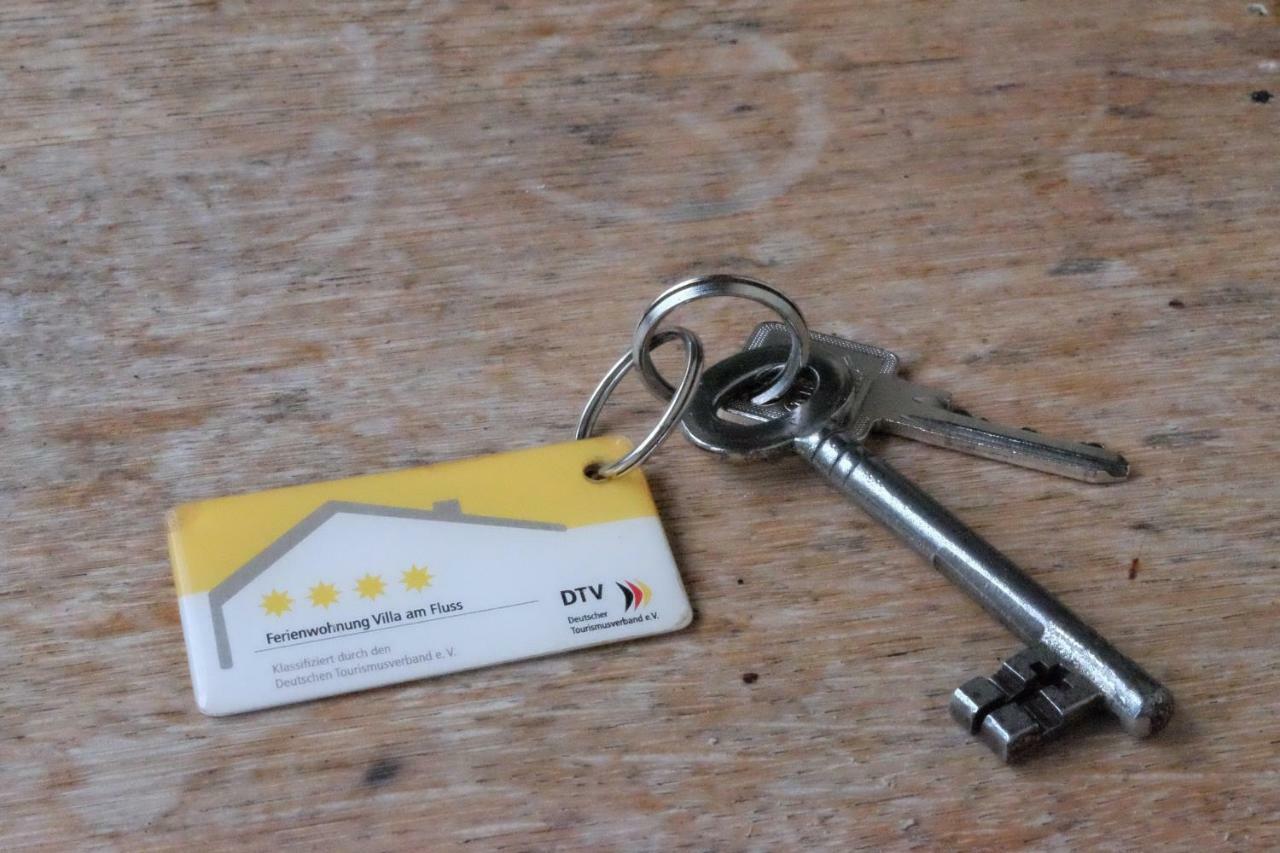 לאוף אן דר פגניץ Ferienwohnung Villa Am Fluss מראה חיצוני תמונה